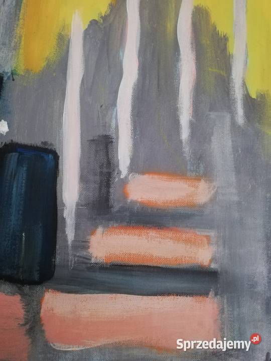 Abstrakcja ręcznie malowana100150 duża Malarstwo Szczecin