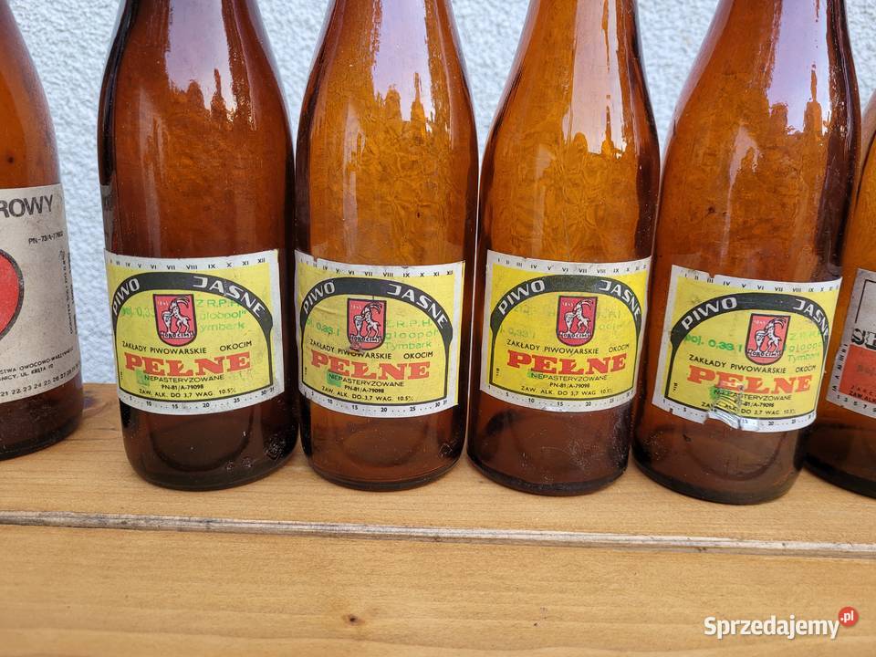 Stare butelki piwie butelki napojach PRL Birofilistyka Jawor