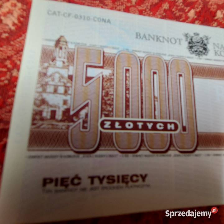 Banknoty kolekcjonerskie 10000 i 5000 Pozostałe