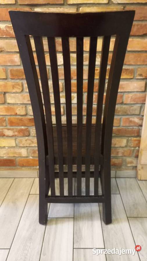 Krzesło tekowe drewniane 1 kolonialne twarde Gawroniec