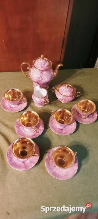 Serwis kawowy różowy Wawel PRL Serwisy mazowieckie Warszawa sprzedam