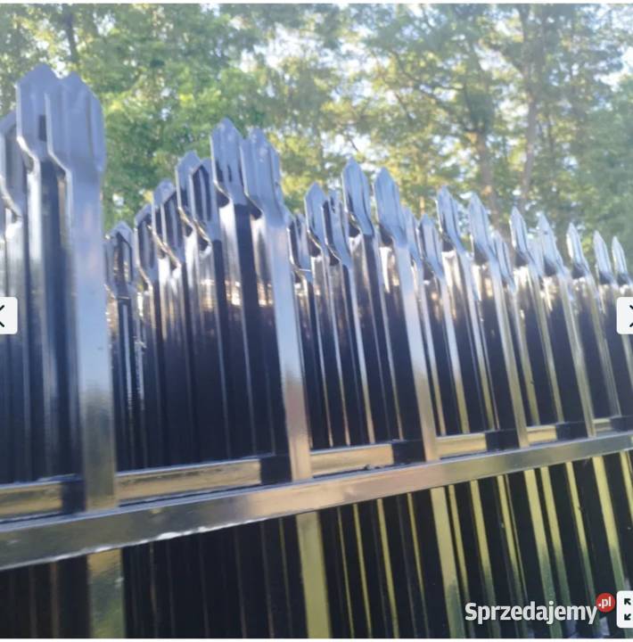 Płot Ogrodzenie metalowe przesla 64m ze slupkami