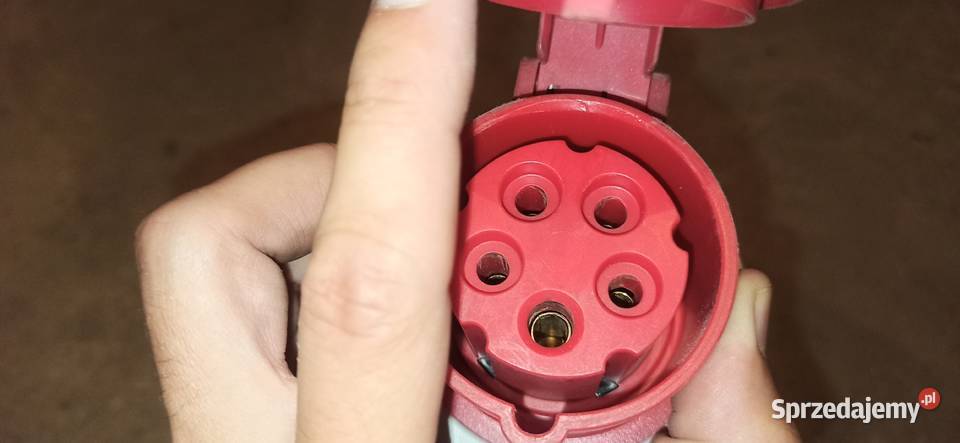 Gniazdo Elektryczne ścienne Pce czerwony 1256 Sosnowiec sprzedam