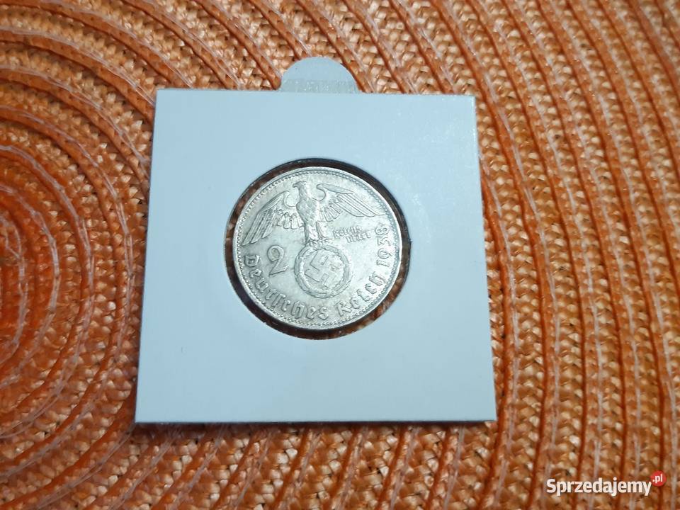 moneta srebrna Niemiec III Rzesza z 1938r podlaskie Łomża