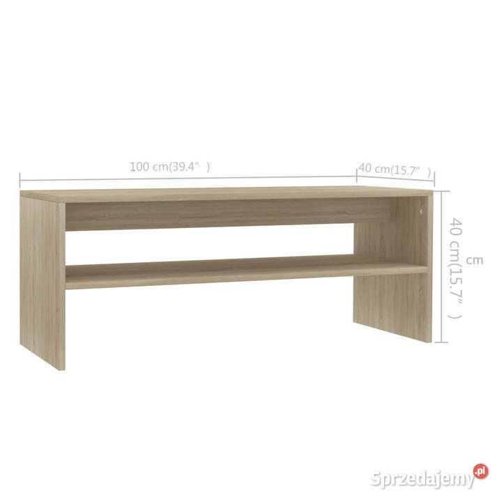 Stolik kawowy dąb sonoma 100x40x40 materiał Warszawa sprzedam