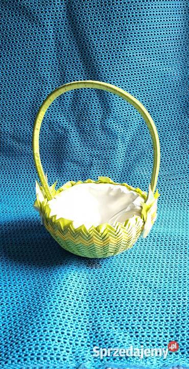 Koszyk wielkanocny okrągły zielony Małkinia Górna
