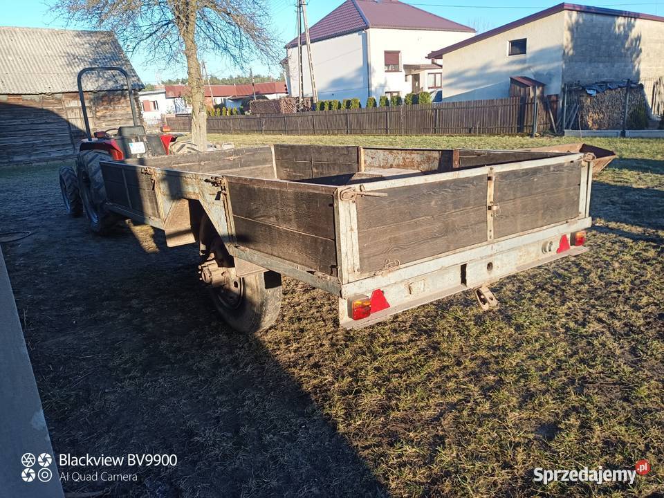 Przyczepa rolnicza 6ton jedno osiowa sztywna bardzo mocna 400x210