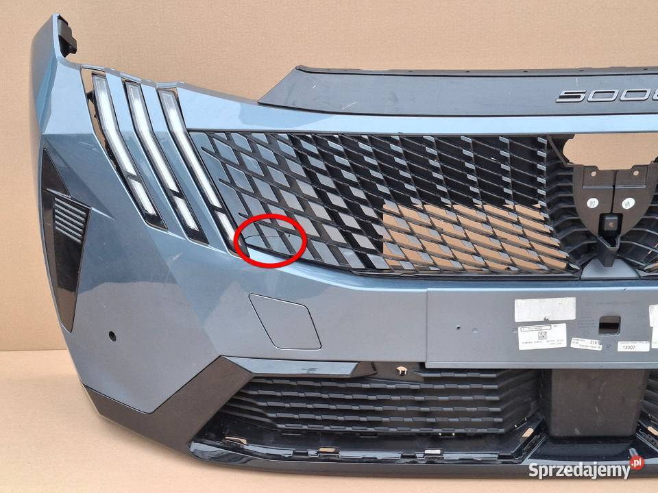 PEUGEOT 5008 III ZDERZAK PRZÓD PRZEDNI PDC LAMPY osobowe Bieleń