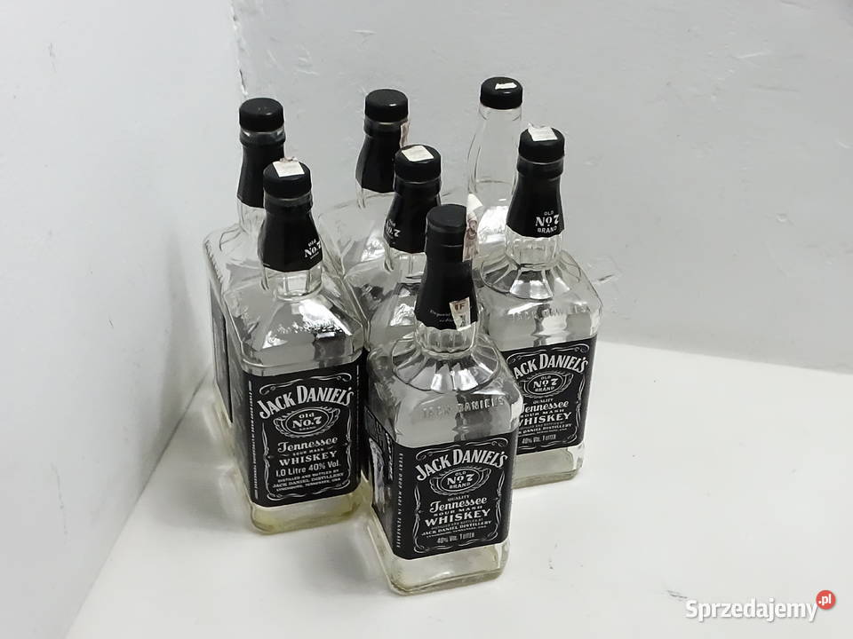 Puste Butelki Jack Daniels 1L Zestaw 7 Sztuk Old lubelskie Biłgoraj
