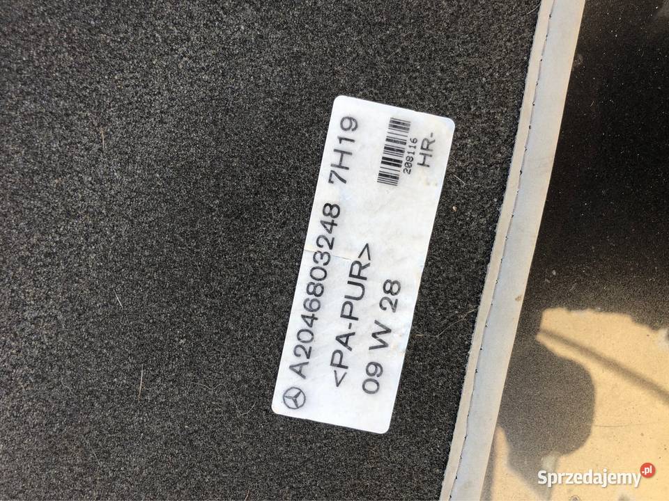 Dywaniki mercedes w204 welur oryginalne osobowe Gdańsk