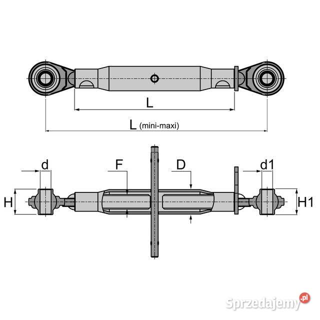 Łącznik centralny kat I MIni 240300mm Kubota podkarpackie Łańcut