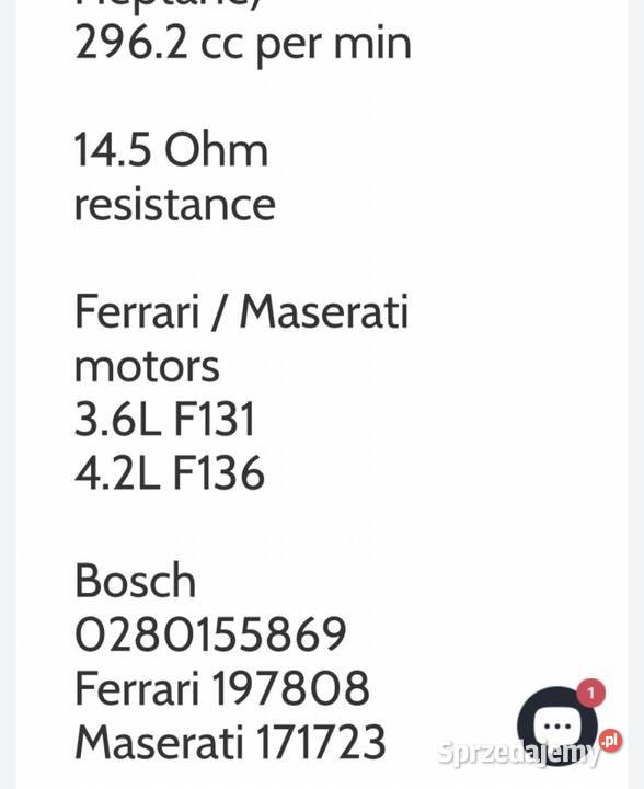 Wtryski quattroporte v8 f1 ferrari modena f430 osobowe Silniki i osprzęt Sopot