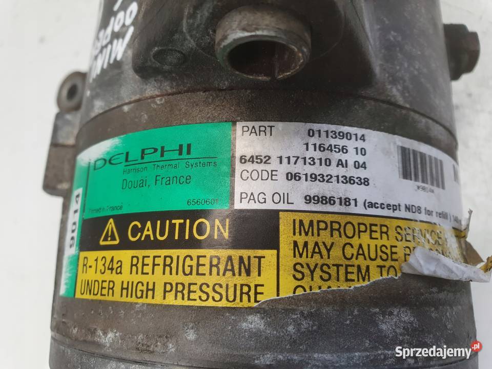 SPRĘŻARKA KLIMATYZACJI Mini Cooper R50 R53 16 osobowe Rudka