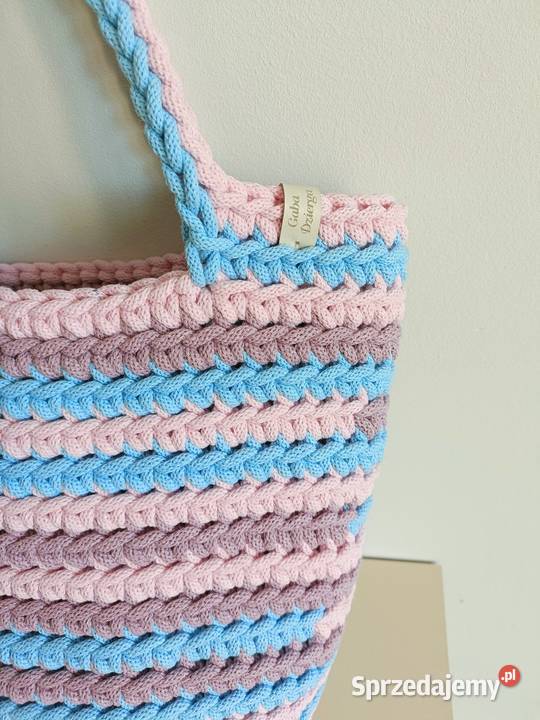 Kolorowa torebka ze sznurka handmade Przeworsk