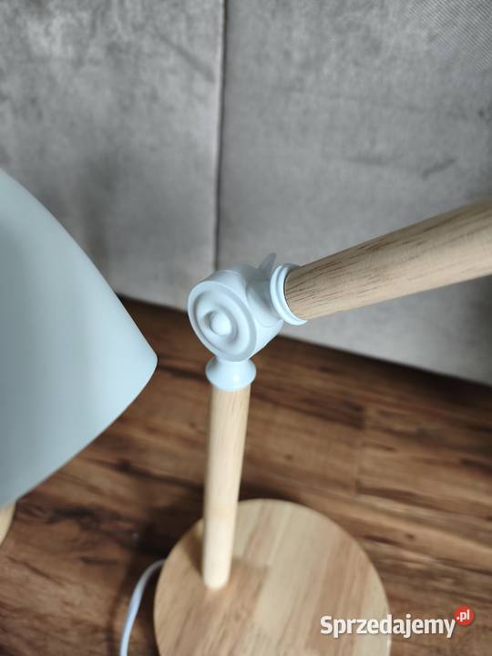 2 nowe drewniano metalowe lampki biurkowe nocne