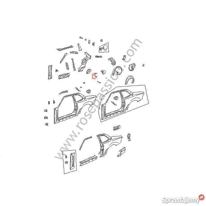 PORSCHE 968 adapter poszycia karoserii prawa podkarpackie