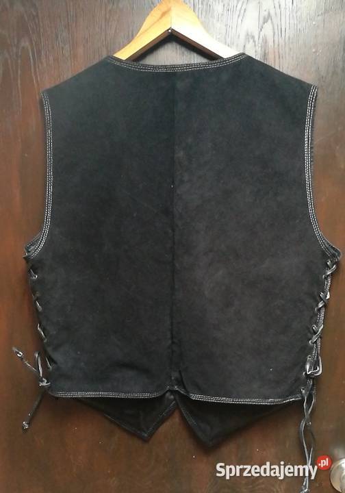 Męska skórzana kamizelka motocyklowa skóra Odzież i bielizna męska Warszawa