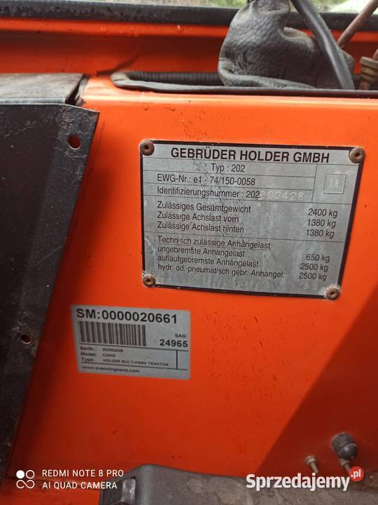 Traktor Komunalny Zamiatarka Holder Limanowa