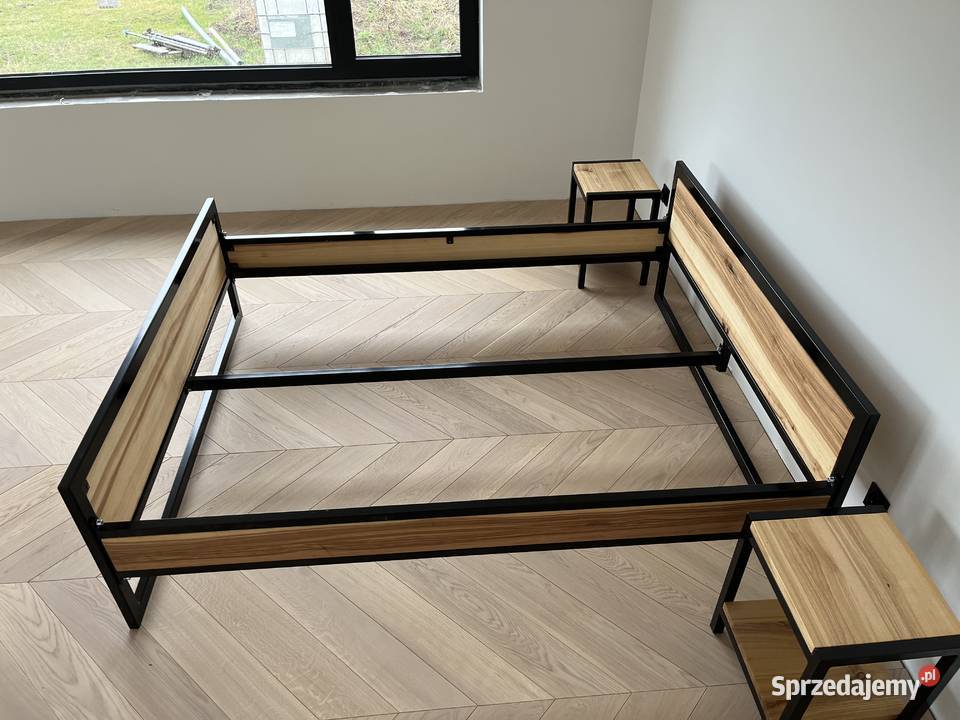Łóżko metalowe loft