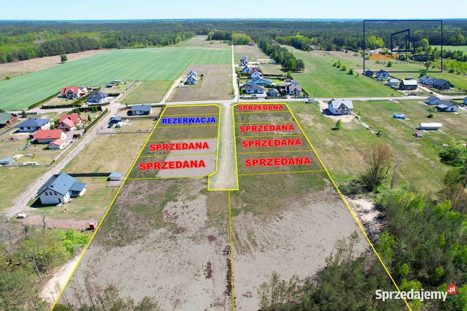 Działki budowlane 5 Ostrołęki asfalt Korczaki