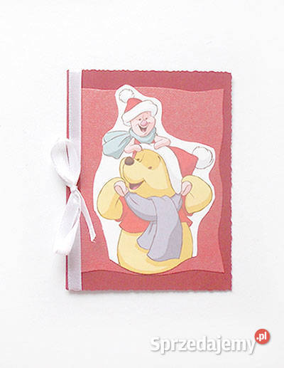 świąteczne kartki z Kubusiem Puchatkiem bajkowe