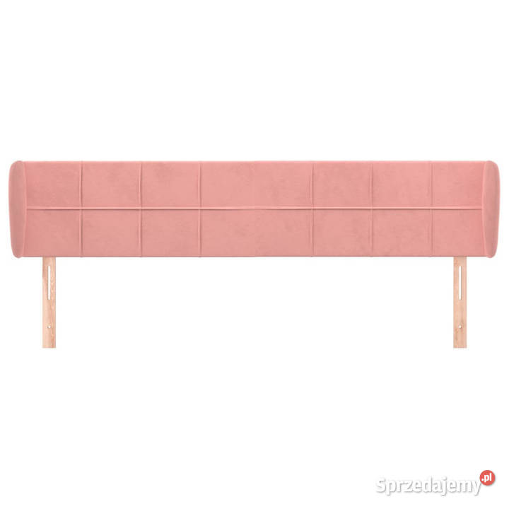 Zagłówek uszak różowy 203x23x7888 aksamitny