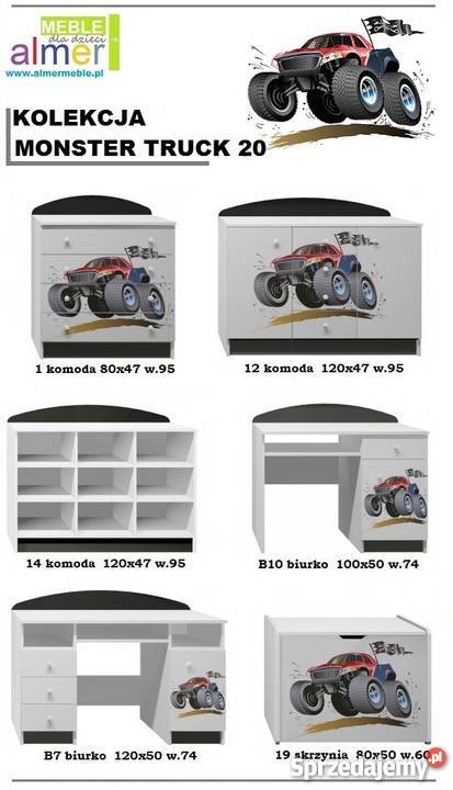 MONSTER TRUCK 20 B7 biurko dziecięce 120x50 w74 Kielce