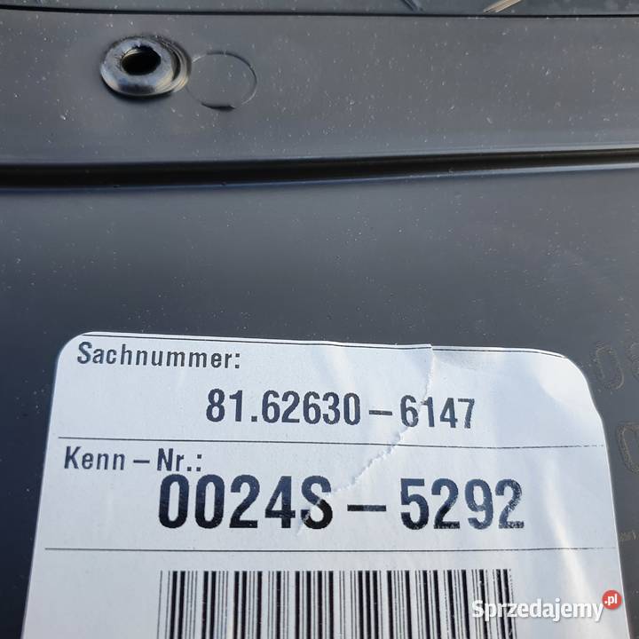 MAN TGX tapicerka drzwi boczek lewa 81626306147 ciężarowe Części samochodowe lubuskie Bieleń
