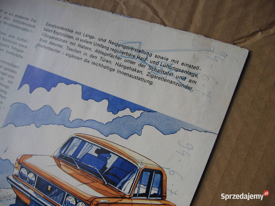 Polski FIAT 125p folder prospekt FSO POLMO auto podkarpackie Przemyśl