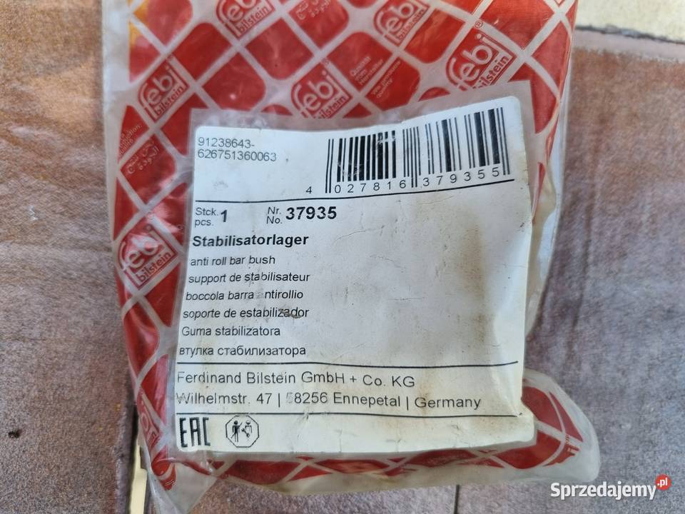 Tulejka Poduszka Stabilizatora BMW Ford Opel Zawieszenie i układ kierowniczy