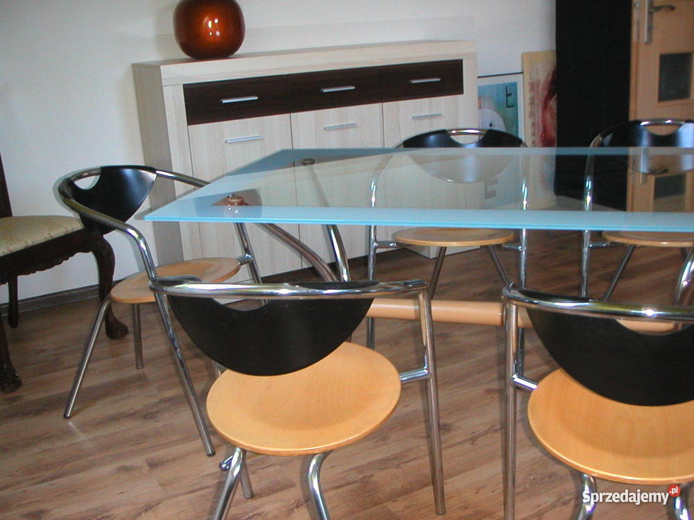 Stół szklany włoski 90cm łódzkie Bukowiec