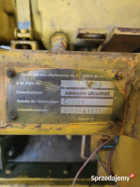 Walec ammann DUOMAT DR 63 zagęszczarka 600 595 Rok produkcji 1991 Dobrzechów sprzedam