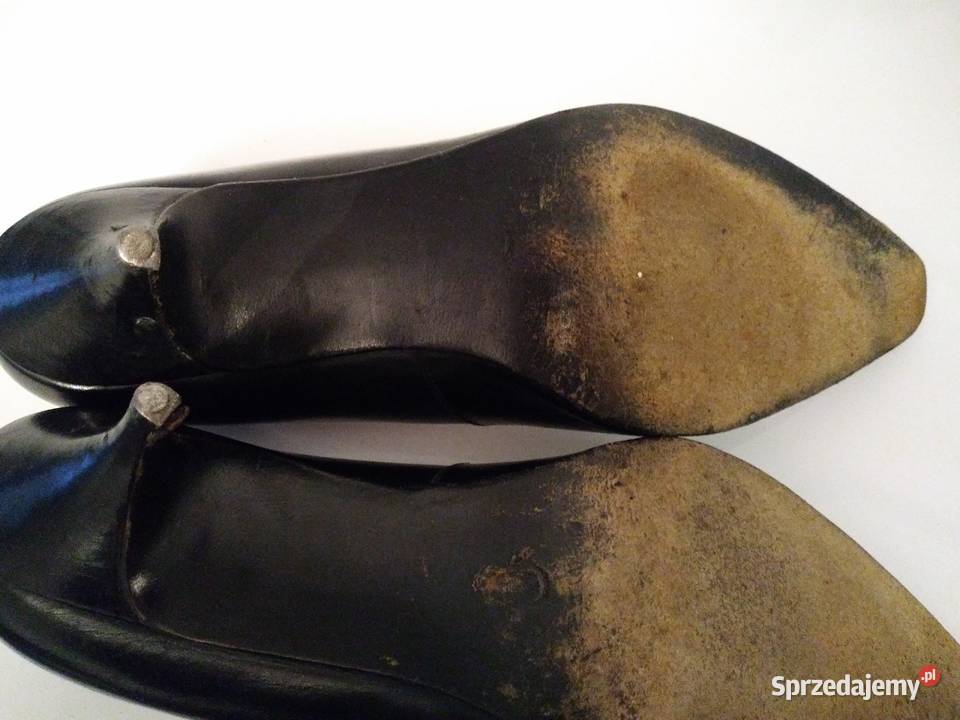 Skórzane szpilki w stylu vintage Czółenka sprzedam