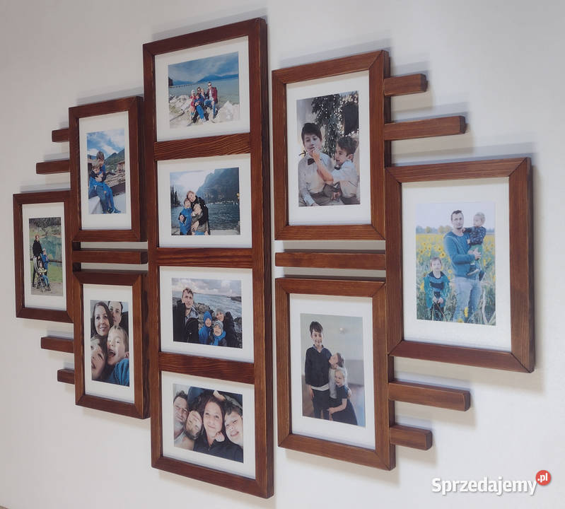 Drewniana Multirama Ramka na 10 zdjęć 15X21