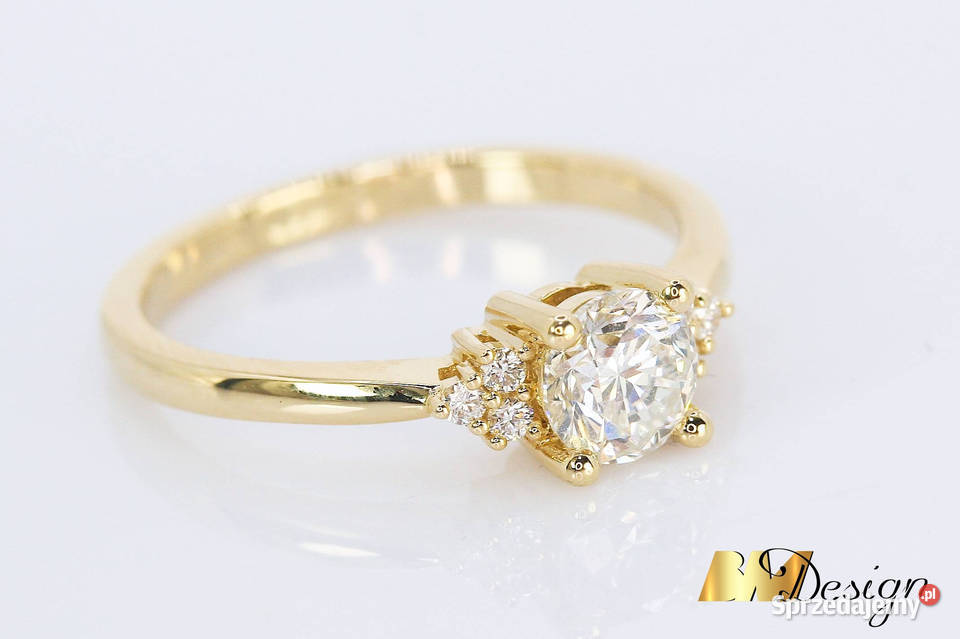 Delikatny pierścionek z diamentami diament 050 Rzeszów