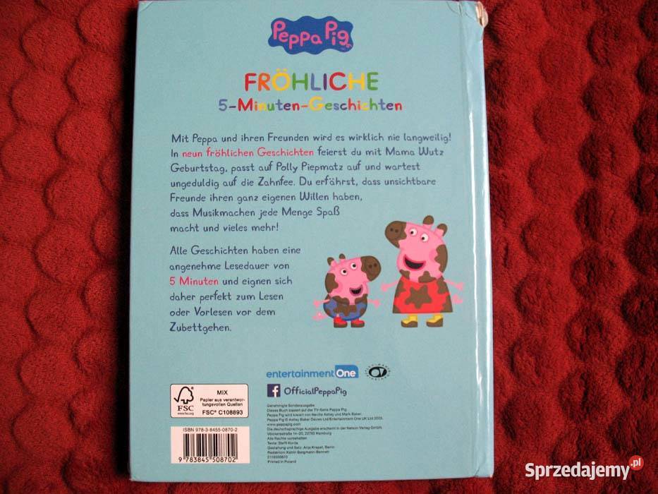 Frhliche 5 Minuten Geschichten Pepa Pig książka mazowieckie Siedlce