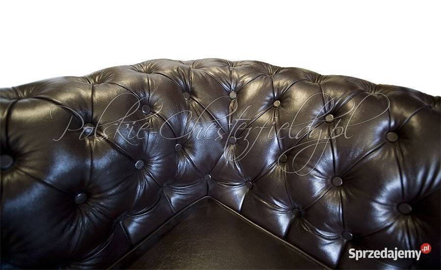 Skórzana SOFA Pikowana CHESTERFIELD NORMAL 4 OS Kraków