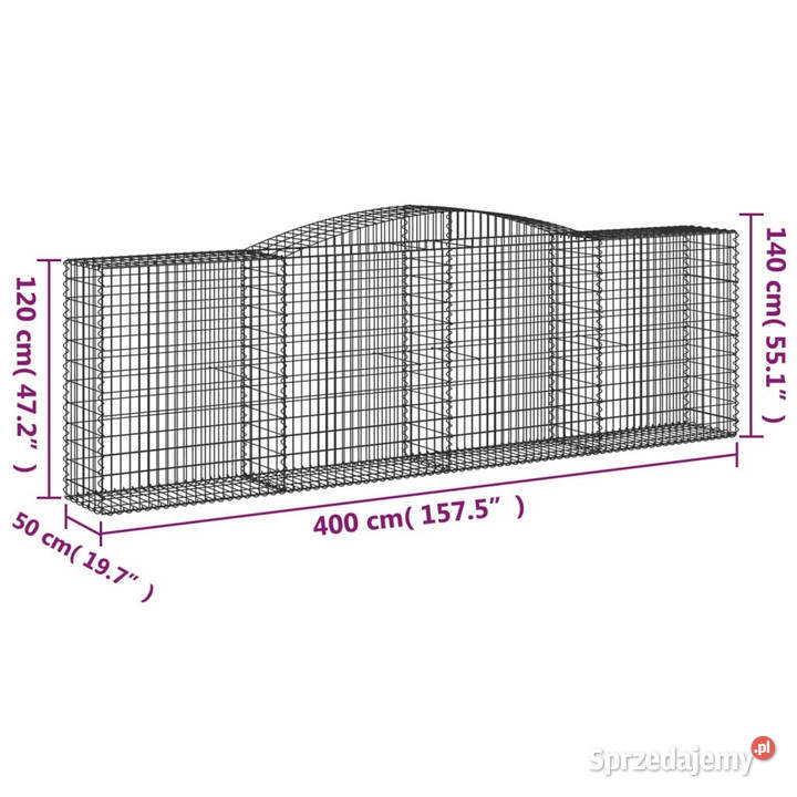 Kosze gabionowe 4 400x50x120140 galwanizowane Pozostałe Warszawa