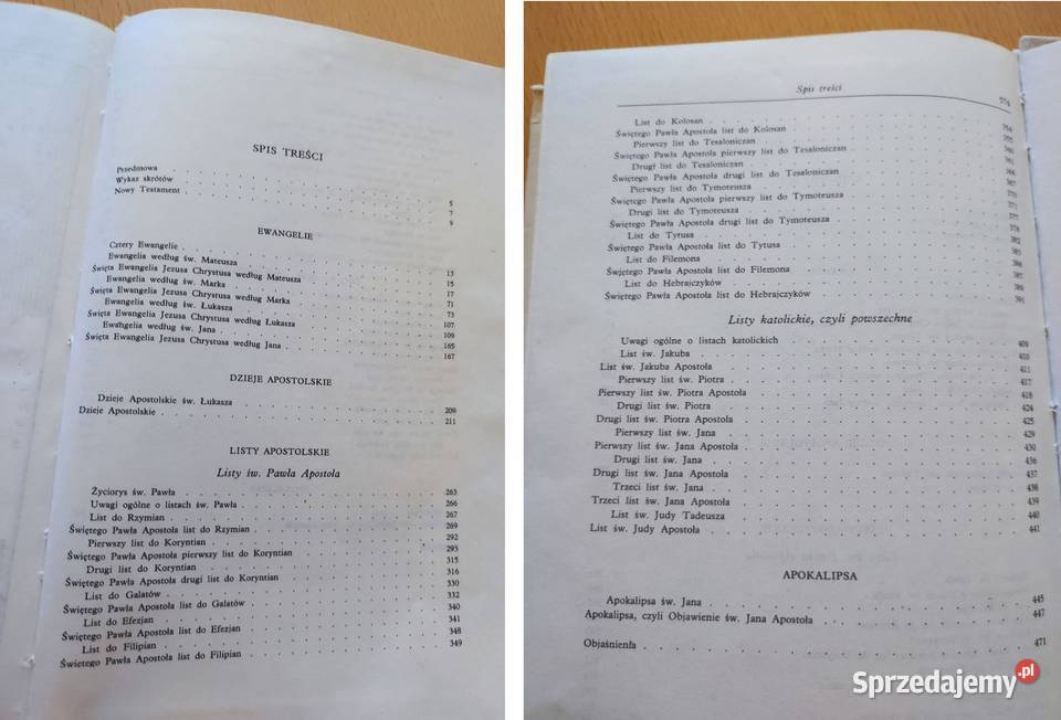 Pismo Święte Nowego testamentu Rok wydania 1980 sprzedam