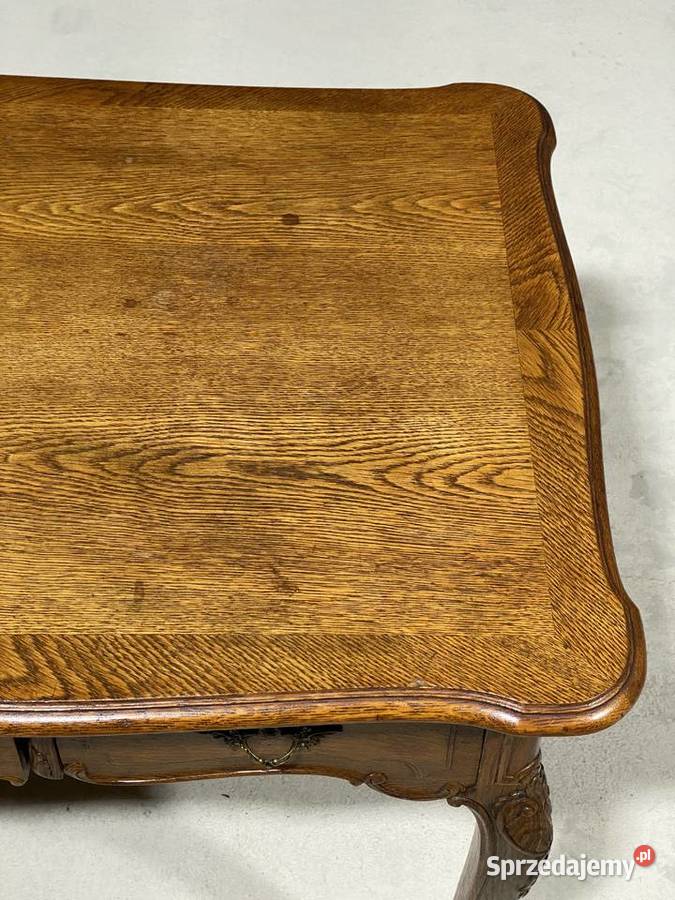 Stylowe biurko dębowe ludwikowskie początek XX Budno