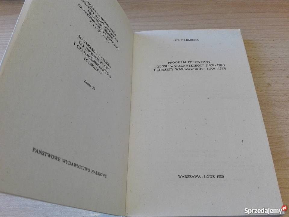 Program polityczny Głosu Warszawskiego 19081909 Gdańsk sprzedam