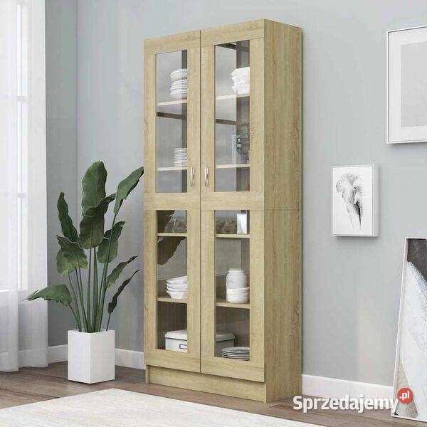 vidaXL Witryna dąb sonoma 825x305x185 SKU802771 mazowieckie Warszawa