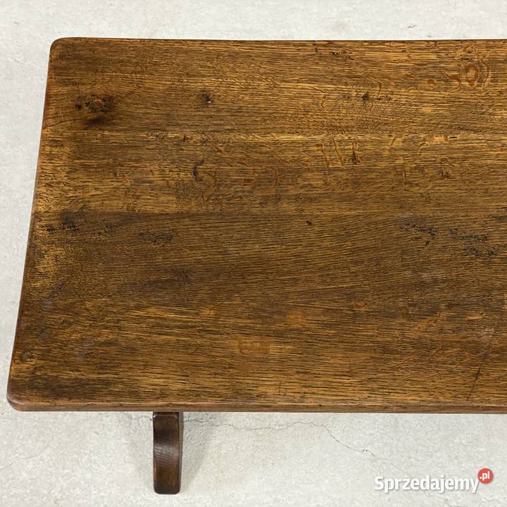 Dębowy stolik kawowy rustykalny rzeźbiony 100x50 Meble Budno