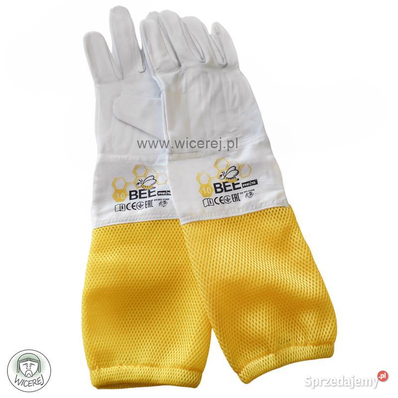 Skórzane Rękawice Pszczelarskie Długie Ochronne Jaśliska