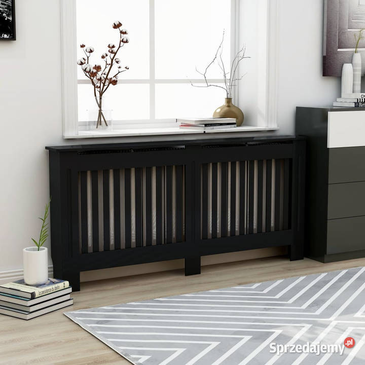 Osłona na kaloryfer czarna 172x19x815 MDF Warszawa