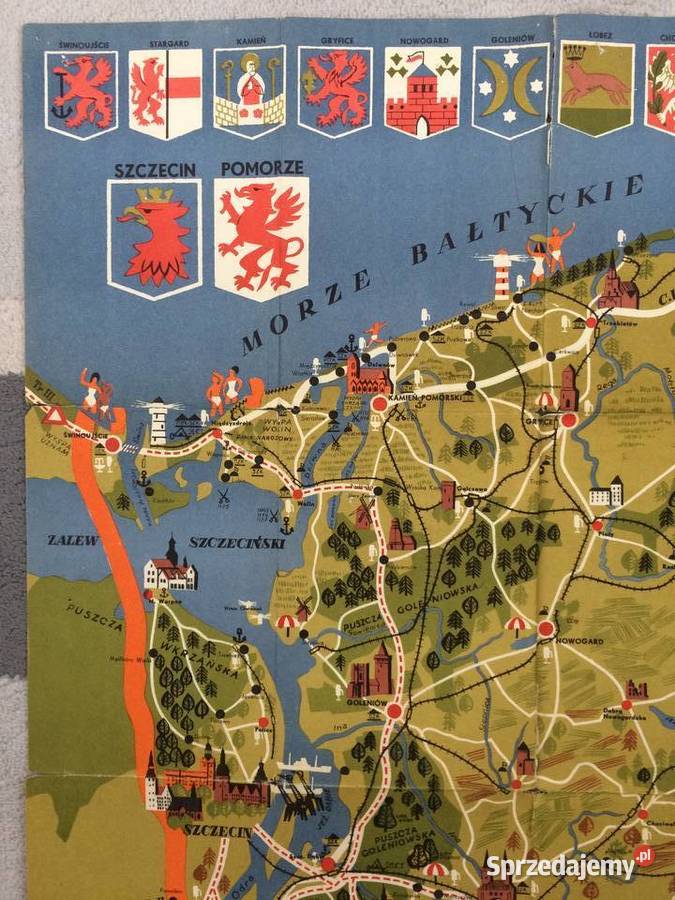 404 Mapa Turystyczna Województwa Szczecińskiego Szczecin