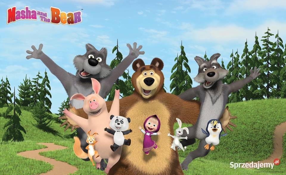 Tapeta fototapeta Masza i Niedźwiedź
