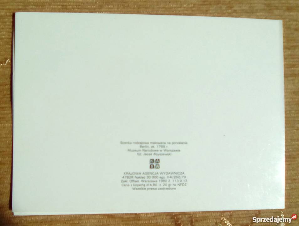 SCENKA RODZAJOWA MALOWANA NA PORCELANIE Piszczac