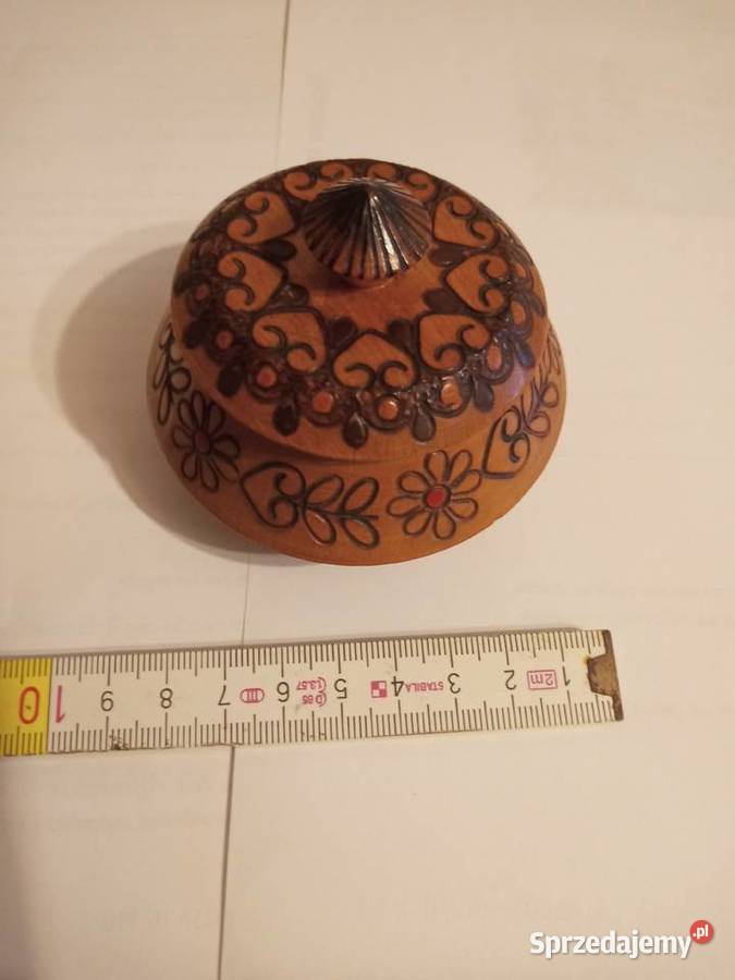 Szkatułka drewniana PRL