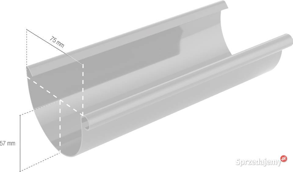 Bryza PVC Rynna 75 mm 3 m biały Białystok sprzedam